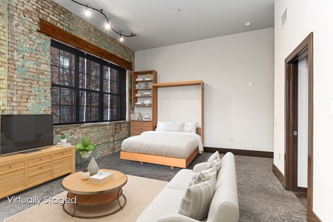 Floor plan for studio, 1 bath, 1280 sqft